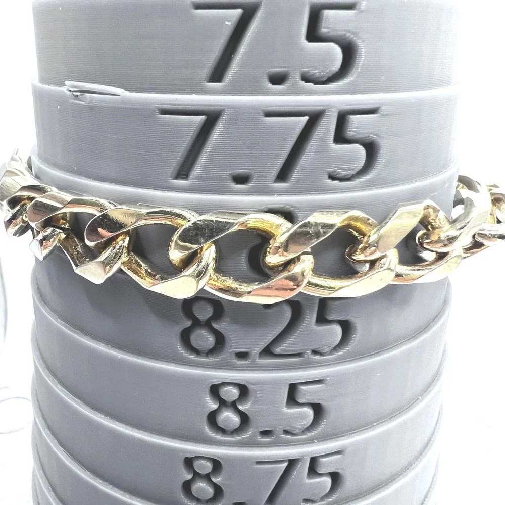 Cuban Link Bracelet Unisex Gold Tone‎ 8X.25